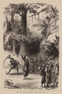 Kohtaus elokuvasta "Neljäkymmentä varasta" Drury Lane -teatterissa (kaiverrus). tekijältä English School