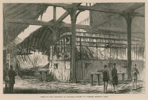 Räjähdyspaikka Victorian asemalla tiistaiaamuna viime vuonna 1884 tekijältä English School