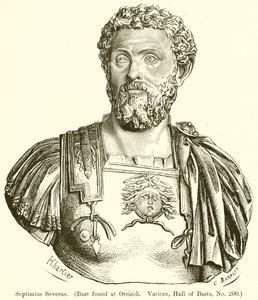 Septimius Severus. (Rintakuva löydetty Otricolista. Vatiean, Hall of Busts, nro 290)