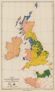 Brittein saarten ja Pohjois-Ranskan asutusnimet (värilitro) tekijältä English School