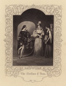 Shakespeare: Näytös IV, kohtaus 4 (kaiverrus). tekijältä English School