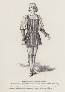 Shakespearen Kuten pidät: Dennis, Oliver De Boisin palvelija (litho) tekijältä English School