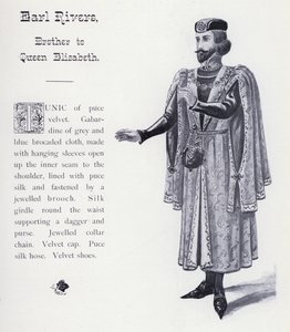 Shakespearen kuningas Richard III: Earl Rivers, kuningatar Elisabetin veli (litho) tekijältä English School