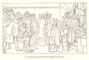 Shakespearen Venetsian kauppias; Tuomioistuin, Doge kutsuu Portian istuimelleen tekijältä English School