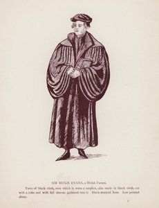 Shakespearen Windsorin iloiset vaimot: Sir Hugh Evans, walesilainen parson (litho) tekijältä English School