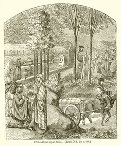 Ampuminen Buttsiin. (Royal MS, 19, o. Viii) tekijältä English School