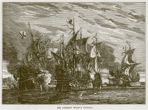 Sir Andrew Woods Victory, F. Whymperin kuvitus elokuvasta The Sea tekijältä English School