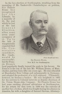 Sir Francis Evans, Southamptonin uusi kansanedustaja (kaiverrus) tekijältä English School