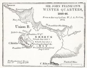 Sir John Franklins Winter Quarters, 1845-1846 Com. W.J.S. Pullen 1854, pub. 1854 tekijältä English School