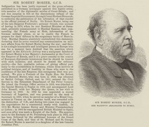 Sir Robert Morier, GCB, Hänen Majesteettinsa Venäjän-suurlähettiläs (kaiverrus) tekijältä English School