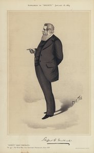 Sir Stafford Northcote, kansanedustaja (väri litho) tekijältä English School