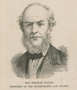 Sir Thomas Paine, Incorporated Law Societyn puheenjohtaja tekijältä English School