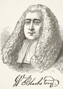 Sir William Blackstone, William Hickman Smith Aubreyn (1858-1916) teoksesta The National and Domestic History of England, julkaistu Lontoossa, noin 1890 tekijältä English School