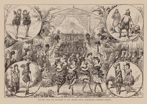 Luonnoksia Manchesterin kuninkaallisen teatterin pantomiimista, Robinson Crusoe (kaiverrus). tekijältä English School