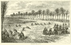 Kahakka lähellä Autunia joulukuussa 1870 tekijältä English School