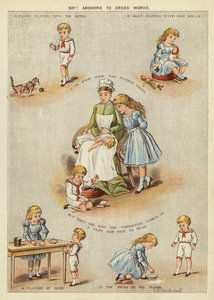 Pehmeät vastaukset ristisanoihin (chromolitho) tekijältä English School