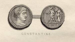 Solidus-kolikko Konstantinus I:n ajalta