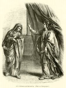 Salomo ja Bath-Seba, Philippe de Champaigne (kaiverrus). tekijältä English School