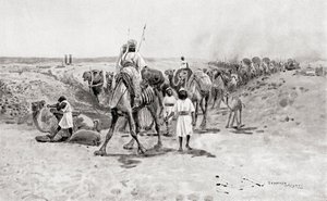 Salomo lähettää lahjoja Hiram I:lle, foinikialle Tyroksen kuninkaalle Hutchinsonin kansojen historiasta, pub.1915 tekijältä English School