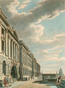 Somerset Terrace Thames-joen varrella, Somerset House, The Strand, Lontoo tekijältä English School