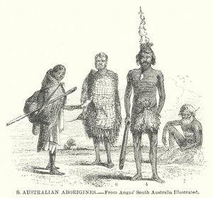 Etelä-Australian aboriginaalit (kaiverrus) tekijältä English School