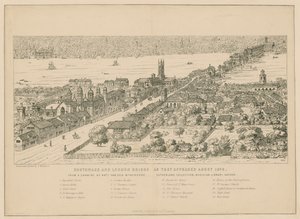 Southwark ja London Bridge sellaisina kuin ne ilmestyivät noin 1546 tekijältä English School