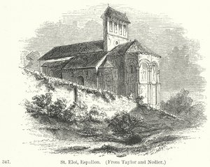 St Eloi, Espalion (engraving) tekijältä English School