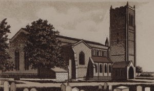 Pyhän Johanneksen kirkko (litho) tekijältä English School