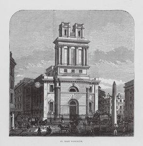 St Mary Woolnoth (litografia) tekijältä English School