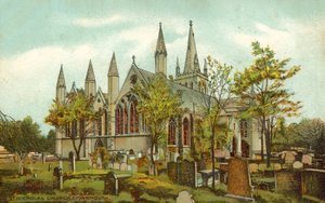 Pyhän Nikolauksen kirkko, Great Yarmouth (väri litho) tekijältä English School