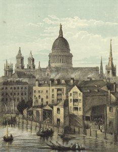 St Paulin katedraali, näkymä etelärintamalle Southwark Bridgestä tekijältä English School