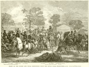 Burke and Wills Expedition aloitus Royal Parkista Melbournessa tekijältä English School