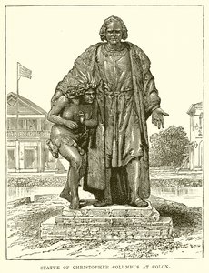 Christopher Columbuksen patsas Colonissa tekijältä English School