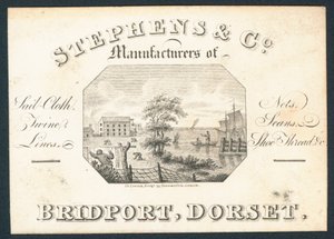 Stephens & Co, purjekankaiden, verkkojen, lankojen, siimien ja kenkälankojen valmistajat, kauppakortti tekijältä English School