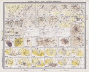 Myrsky ja tuulet, Aasia ja eteläinen pallonpuolisko (väri litho) tekijältä English School