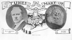 Studies in Make-up, kuvitus julkaisusta The King, 1.6.1901 tekijältä English School