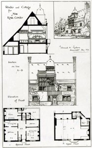 Studio ja mökki Miss Rosa Corderille, British Architect, 3. lokakuuta 1879 tekijältä English School