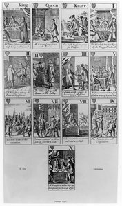 Sydänpuku, joka havainnollistaa Popish Plotia, 1679 tekijältä English School
