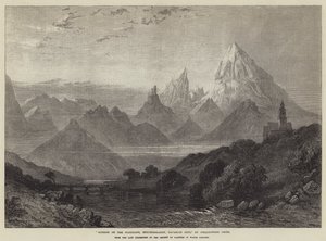 Auringonnousu Watzmannilla, Berchtesgadenissa, Baijerin Alpeilla (kaiverrus) tekijältä English School