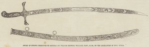 Nova Scotian lainsäätäjän kenraali Sir William Fenwick Williamsille, Baronet, KCB, myöntämä kunniamiekka (kaiverrus) (kaiverrus) tekijältä English School