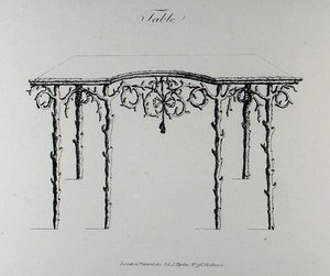 Taulukko, William Wrighten teoksesta "Grotesque Architecture, or Rural Amusement", julkaistu 1768 (kaiverrus) (mv-valokuva) tekijältä English School