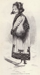 Tattooed Ainu woman of Piratori, Japan (litho) tekijältä English School