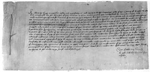 Laki ylivallan tunnustamisesta Henry VIII:n Englannin kirkon pääksi, 1534 (muste paperilla) tekijältä English School