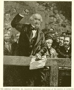 Armenian julmuudet: Mr. Gladstone tuomitsi sulttaanin Liverpoolin kokouksessa tekijältä English School