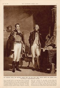 Armeija ja laivasto: haastattelu Arthur Wellesleyn (1769-1852) Wellingtonin herttuan ja Lord Horatio Nelsonin (1758-1805) välillä The London Illustrated Newsista, 12. heinäkuuta 1941 tekijältä English School