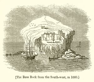 Bass Rock lounaasta, vuonna 1660 tekijältä English School