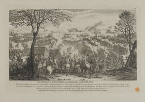 Cullodenin taistelu lähellä Invernessiä Skotlannissa, julkaisija Bowles and Carver, 1746 tekijältä English School