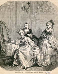 Pariisilaisen naisen buduaari viime vuosisadalla, 1789 tekijältä English School