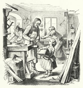 Rikkinäinen kehto (kaiverrus) tekijältä English School