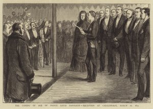 Prinssi Louis Napoleonin ikääntyminen, vastaanotto Chislehurstissa tekijältä English School